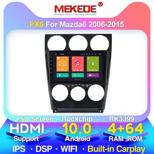 

android gps car radio player for old 6 2004-2020 with 4g 64g gps carplay dsp voice control ips navigation car dvd