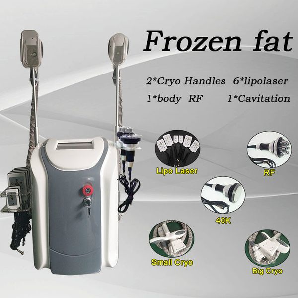 

professional criolipolisis fat e body slimming machine 3 cryo handles cavitation rf lipo laser home salon use