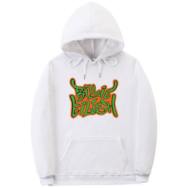 

billie eilish fashion oversized hoodies sweatshirts casual men women hooded pullover sport hip hop street hoodie couples clothes, Black