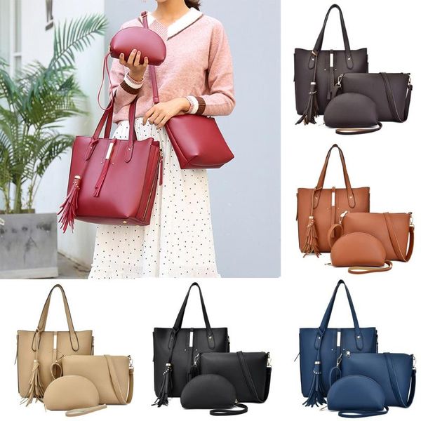 

женская мода crossbody сумки на ремне сумки solid 3 шт наборы casual кожаные сумки женские сумки на ремне сцепления