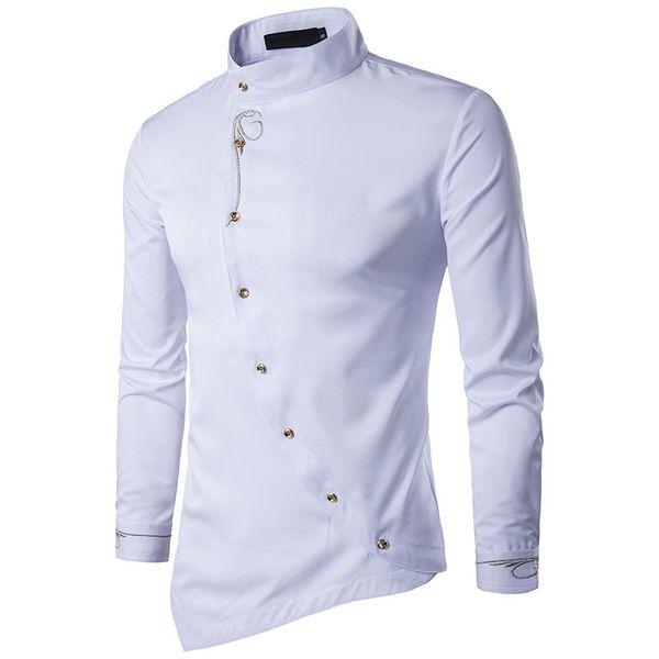

2018 Men 'S Long Sleeved Shirt with Irregular High Quality Shirts Mens Designer Long Sleeve Shirts Mens Dress Shirt
