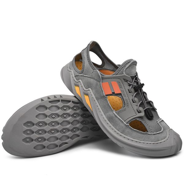 

heren para roman shoes wear piel sandals-men big couro deportivas slippers mens sandal rubber size verano sport cuero da hombre, Black