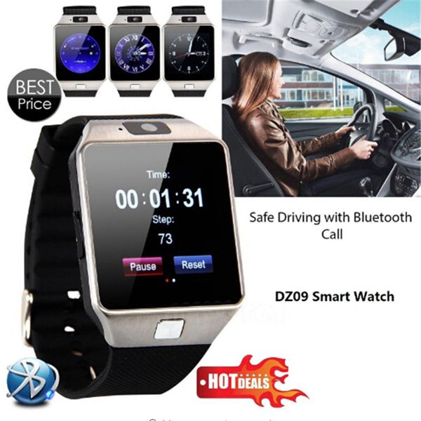 

bluetooth smart watch smartwatch dz09 android phone call relogio 2g gsm sim tf card camera for iphone huawei samsung pk a1 gt08