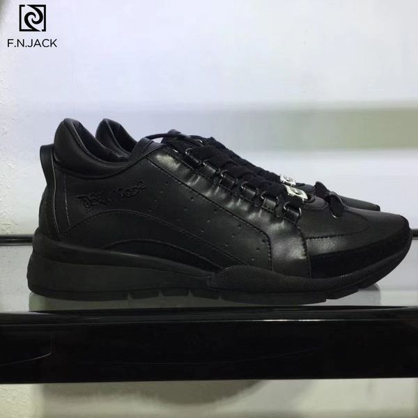 

f.n.jack mens shoes genuine leather rubber sneaker breathable flat basic basket black shoes+male zapatillas tenis masculino t200610