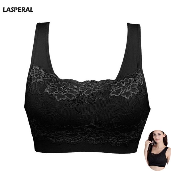 

Lasperal Women Crop Top Bras Wirefree Padded Push Up Bra One -Piece Seamless Bra Women Sexy Lace Bralette Top Underwear 2017 New