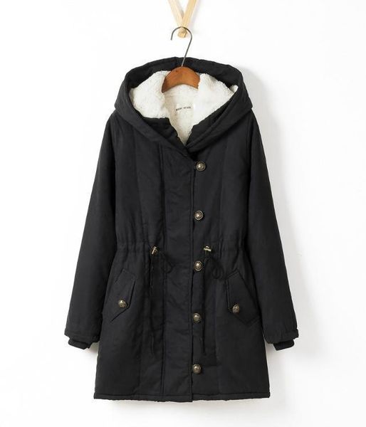 

new pattern long down clothes cotton-padded woman coat winter jacket women, Black