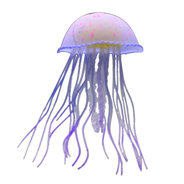 

aquarium fish tank landscaping decor glowing effect artificial fish jellyfish sea anemone plants water ornament