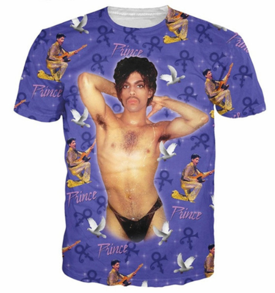 

new popular singer prince rogers nelson men women funny 3d print summer short sleeve o neck crewneck casual hop hip a17, White;black