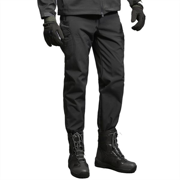 

2019 new winter men hiking pants outdoor waterproof windproof pants thermal quick drying ski camping climbing fishing trousers, Black;green