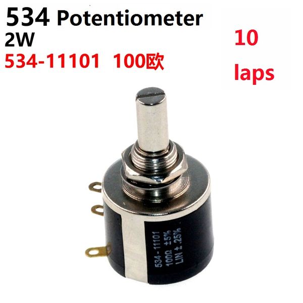 

precision multi-turn wirewound potentiometer 534-11101 534 100r 2w