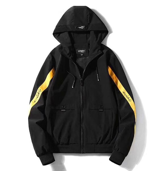 

men's zip lightweight casual fashion windbreak flight bomber jacket streetwear mens jacket and coat male designer hooded, Black;brown
