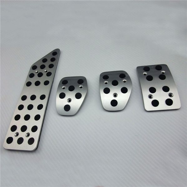 

aluminium alloy rest fuel brake mt foot pedals accessory gas modified pedal pad plate fit for 508 2011-2013 4pcs/set