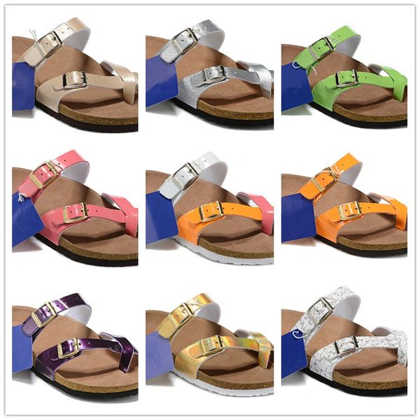 

famous brand male flat sandals women fashion summer beaches casual slipper slipper buckle genuine leather slippers ing, Black