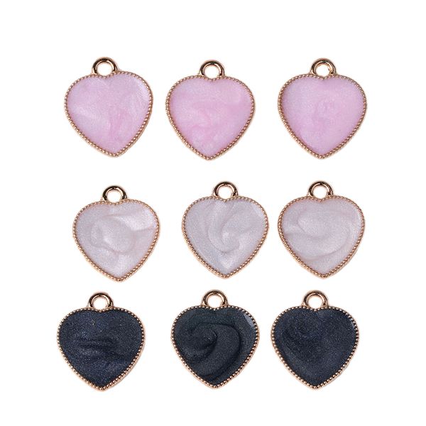 

10pcs enamel charms pendant diy bracelet jewelry making, Black