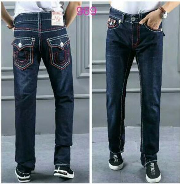 

mens designer jeans designer fashion jeans tr straight long pants religion for men, Blue