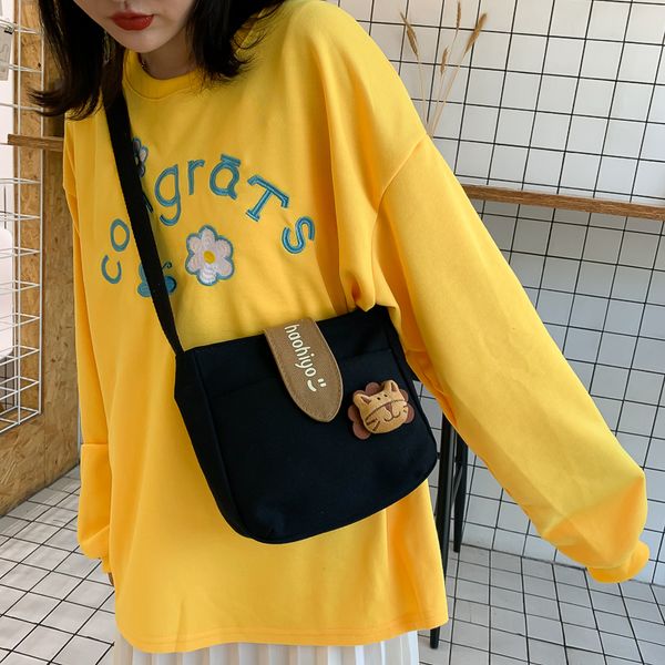 

симпатичная сумка мода сумка-мессенджер студент холст сумочка женщины