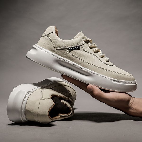 

2019 casual shoes men's fashion shoes microfiber leather comfortable sneakers outdoor brand designer men's footwear, Black