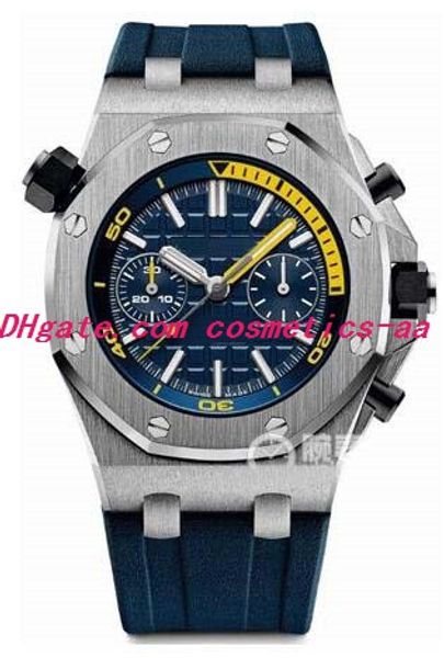 

6 color luxury wristwatch 42mm diver rubber bracelet 26703st.oo.a027ca.01 mens watch chronograph quartz mens watches wristwatch, Slivery;brown