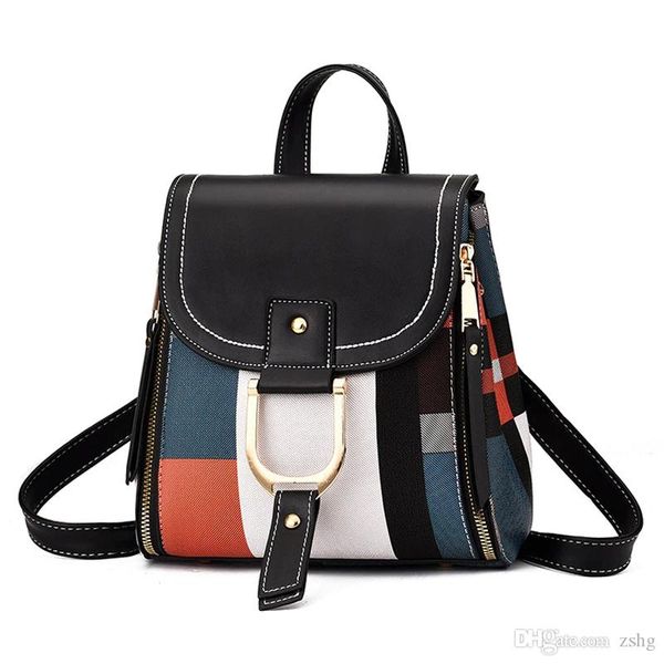 

2020 new pu leather women backpack bag shoulder school bag for girls teenage multi-use daypack knapsack hand bag crossbody