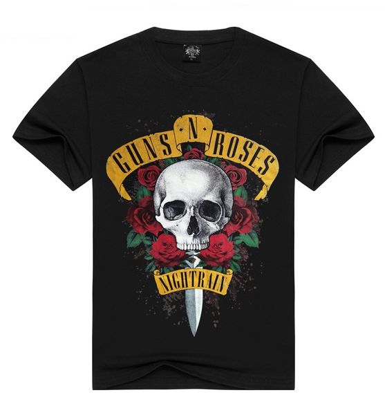 

guns and roses mens t shirt o neck short sleeve tees fashion 3d printed tshirts for summer ing, White;black