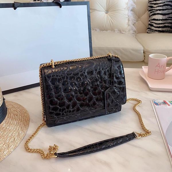 

women shoulder bags brands patent leather handbags and purses designer flap messenger bags chain bag fashion summer niki paris bag