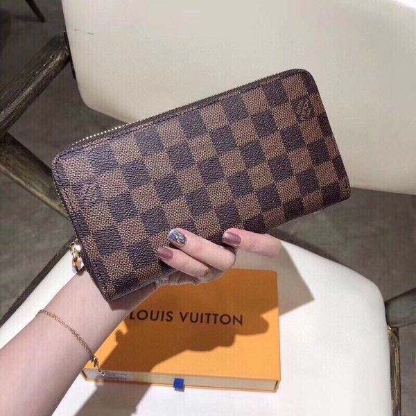 

2020 новый стиль дизайнерские сумки стандартный кошелек 166 LOUIS VUITTON LV длинный кошелек денежный мешок сумка на молнии карман для монет Примечание