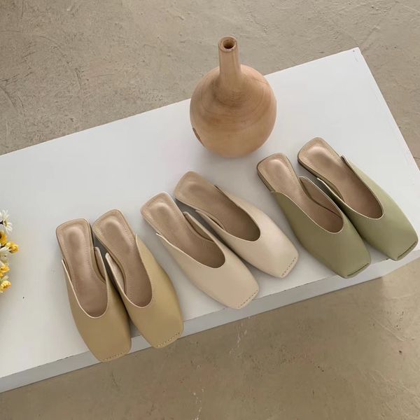 

ies faux leather slippers elegant platform shoes square cover toe loafers cx200618, Black