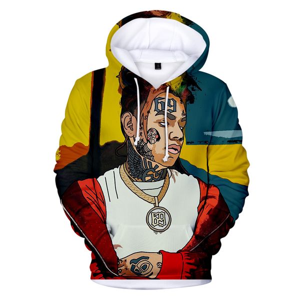 

new 6ix9ine 3d hoodies sweatshirts 3d print men/women/kids sweatshirts autumn hoodies casual popular boys/girls casual, Black