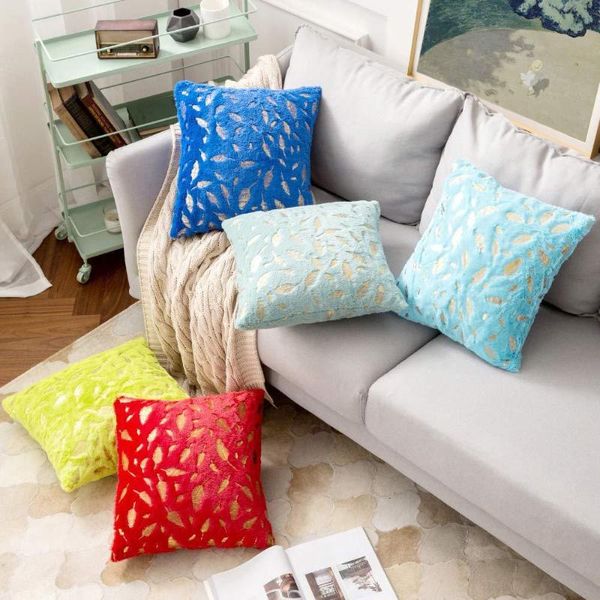 

decorative cushions for sofa-gold print- home decoration pillowcases feather print- velvet coussin decoration