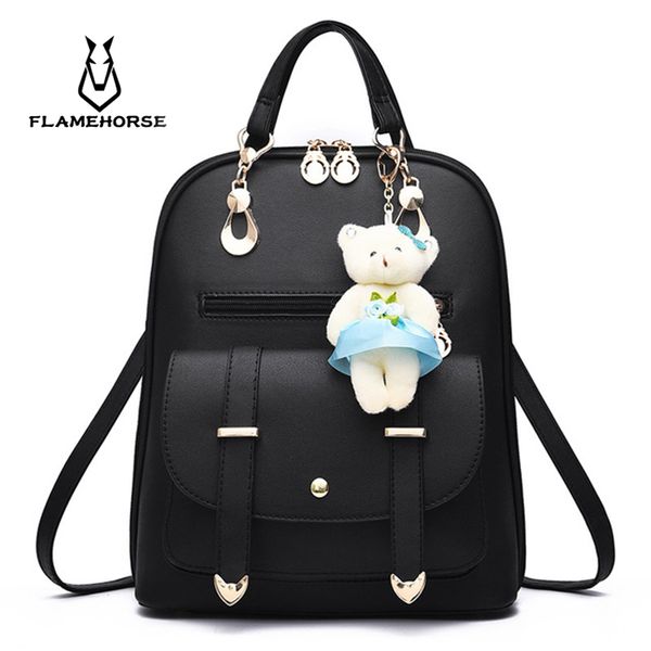 

2019 new fahion women backpack pu leather school bags for teenagers girls leisure backpacks female casual rucksack
