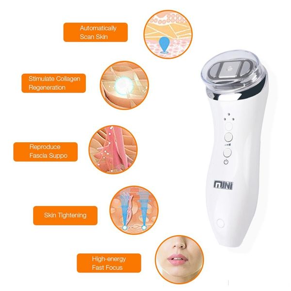 Mini portátil Mini Hifu Alta Intensidade Focada Ultrassonográfico RF Ultrasonic Machine para Remoção de Remoção Rosto Health Health