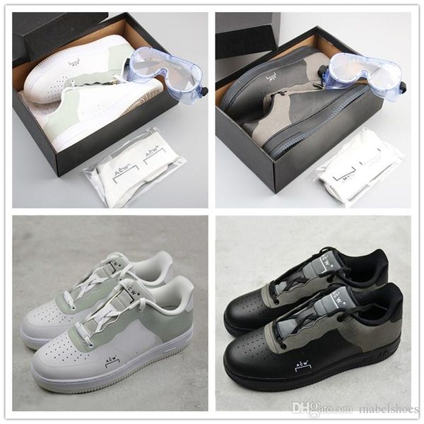 

Fashion Acoldwall X 1s ACW Low Skateboard Shoes Black White Designer Upper Quality Mens Basketball Shoes With Goggles Socks