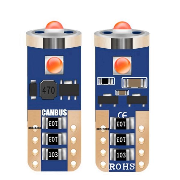 

100pcs t10 w5w wy5w super bright cree chips led car parking light source canbus error auto dome lamps wedge tail side bulbs