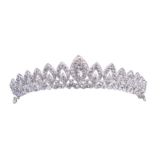 

gorgeous silver crystal bridal tiara crown bride headbands women prom hair ornaments wedding hair jewelry accessories, Golden;white