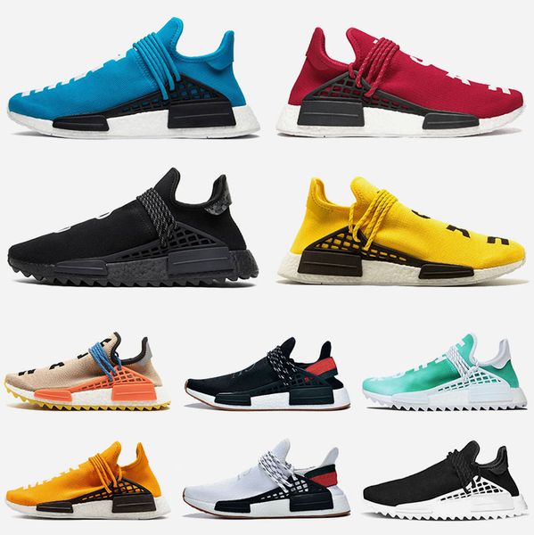 

wholesale 2019 pharrell williams human race nmd trail running shoes for men sneakers yellow core oreo black red white women trainers size 13