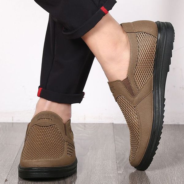 

new mens walking shoes male summer/winter shoes for mens breathable mesh flats footwear man loafers office big size 38-48