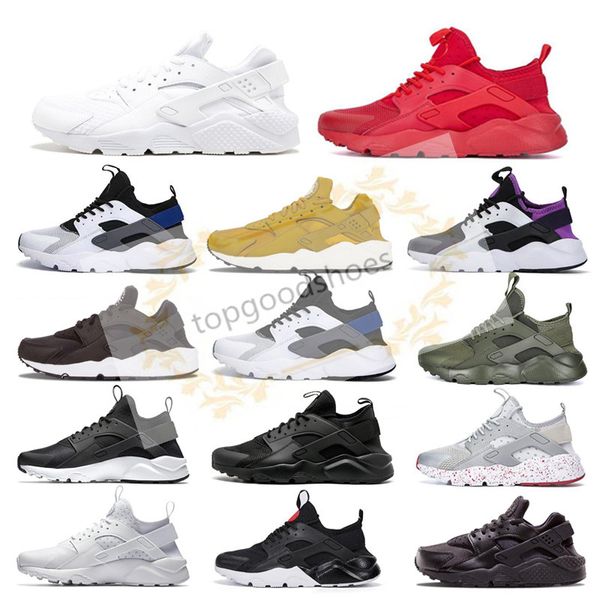 

2020 air huarache 4 iv casual shoes for men women black white sneakers triple huaraches jogging sports shoes eur 36-45