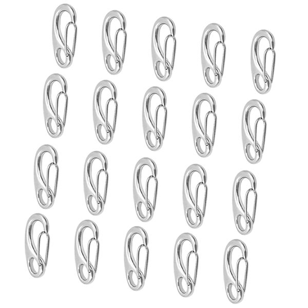 

20x silver heavy duty из нержавеющей стали 316 весна карабином клип брелок
