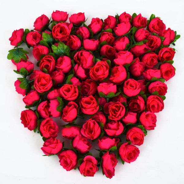 

wholesale- 100pcs rose artificial silk flower heads wedding decoration craft optional color