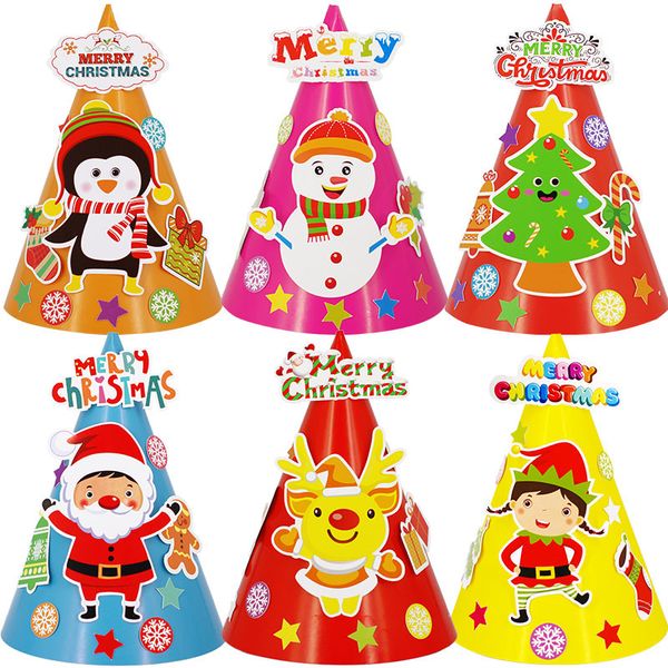 

1pcs christmas hat children diy handmade christmas hats material package