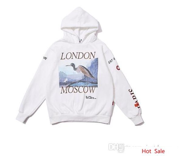 

high long red-crowned crane painting hip hoodies quality fashion mens sleeved hooded sweatshirts men women hop high street designer swe aeet, Black