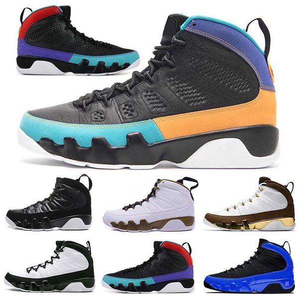 

men basketball shoes 9 snakeskin jumpman 9s dream it do it mop melo racer blue mens black white anthracite trainers sport shoes