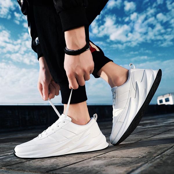 

pu leather sports sneakers men running shoes sport man athletic shoe height increase trainers orange footwear jogging race -11