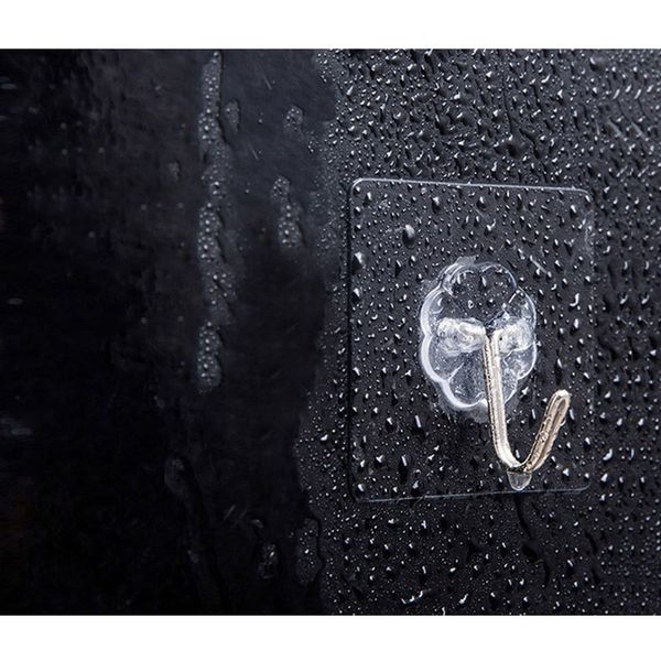 

transparent strong self adhesive door wall hangers towel mop holder hooks for hanging kitchen bathroom accessories c1118 a
