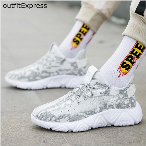 

high-quality summer men's tennis shoes new popcorn high elastic flying woven sneakers comfortable lightweight wild shoes