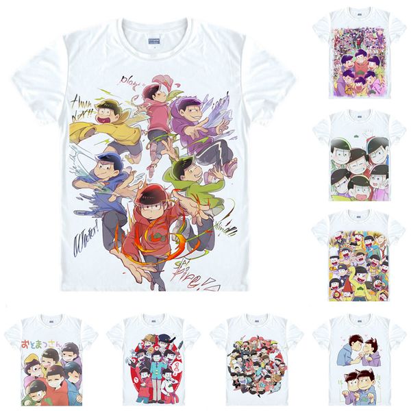 

anime shirt mr. osomatsu matsuno t-shirts multi-style short sleeve matsuno osomatsu osomatsu-kun cosplay motivs hentai shirts, White;black