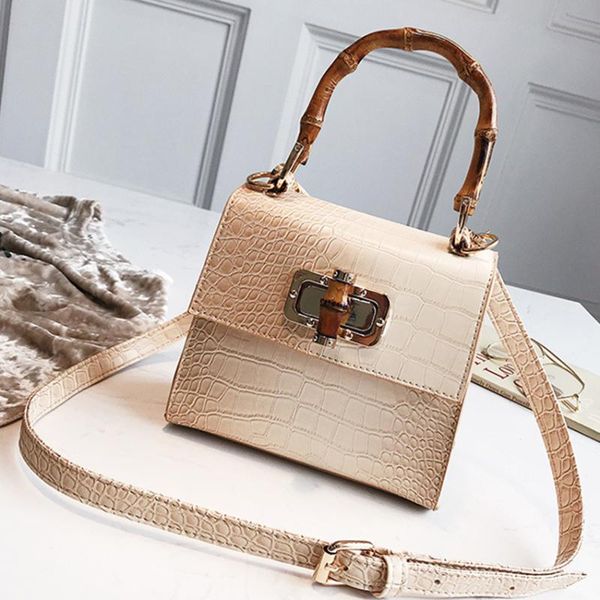 

alligator women handbags bamboohandle crocodile pattern bags small flap bags crossbody bag for women casual purses