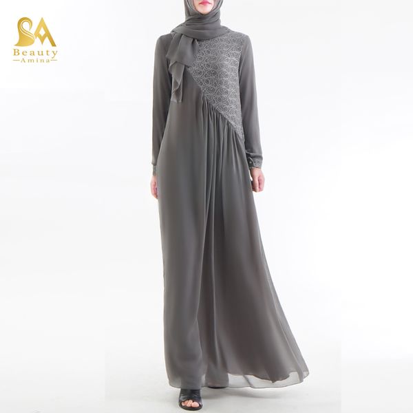 

ramadan chiffon muslim abaya patchwork printed arab robe turkish long dress dubai muslims women dresses islamic 9218, Red
