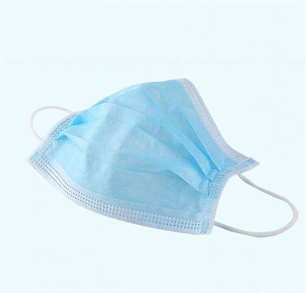 

dhl ship wholesale outdoor breathable 3 ply non woven face mouthwith elastic ear loop in stock mask n54 qdro