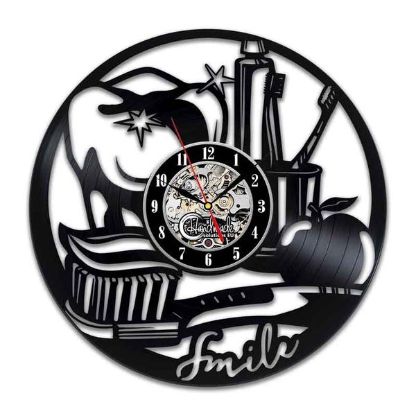 Dentist Vinyl Wall Clock Art Interior Design Home Decor Handmade
